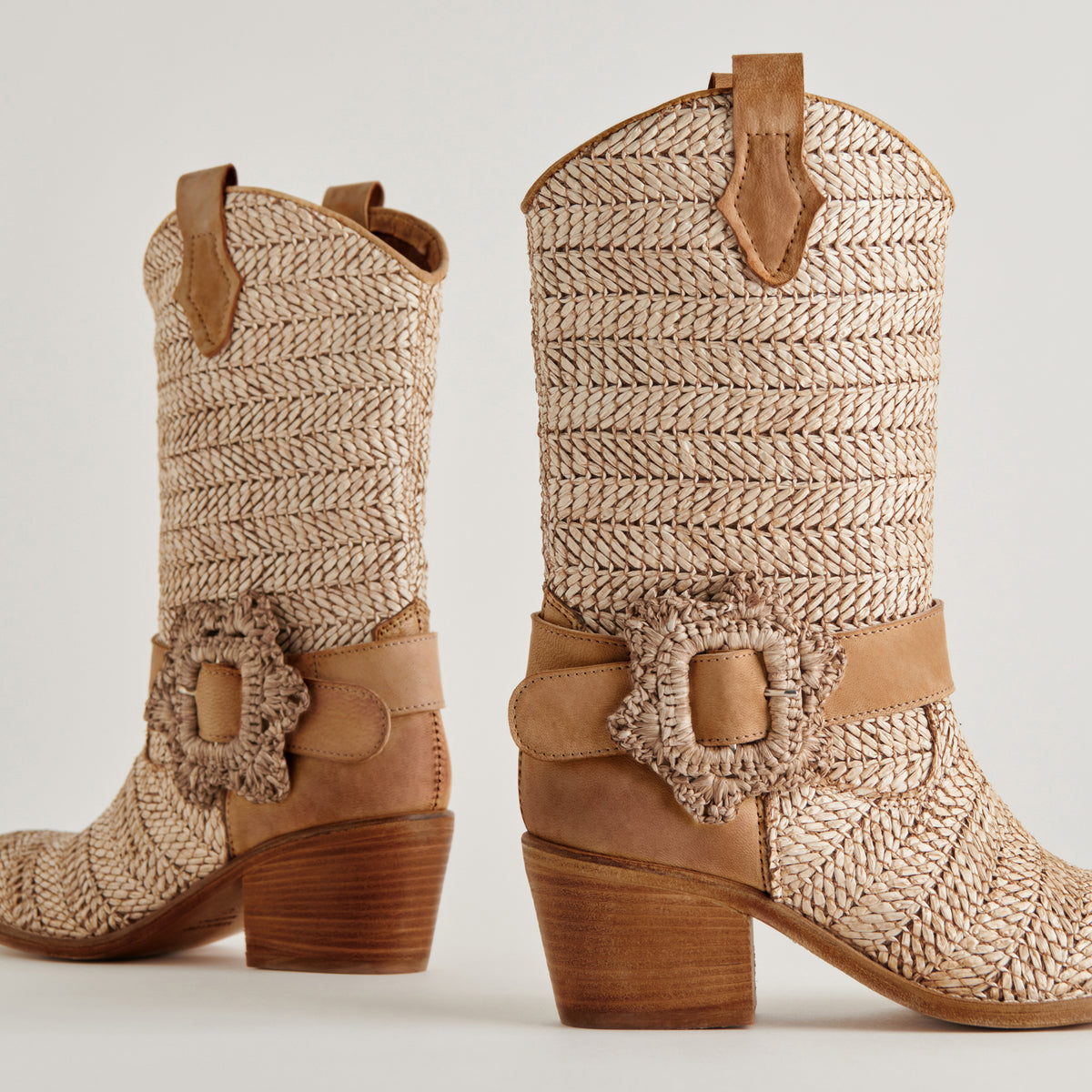 HOSS BOOTS BROWN MULTI RAFFIA – Dolce Vita