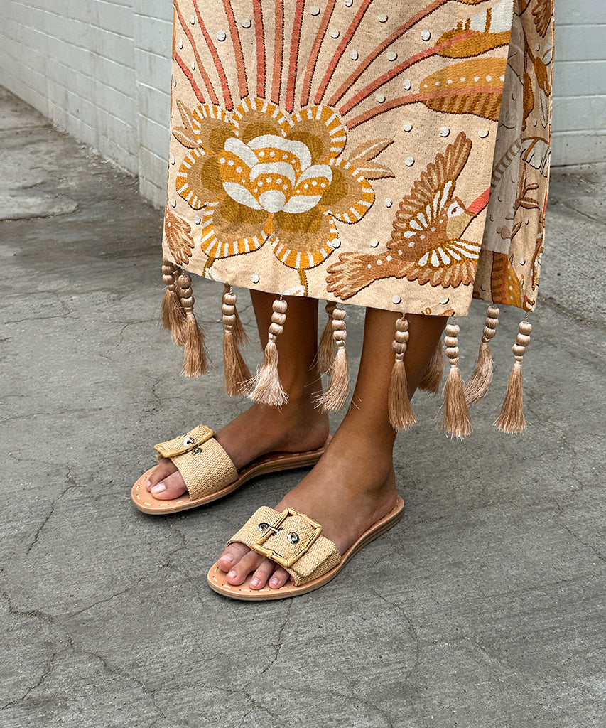 Louis Vuitton Women's Beach Sandals Slippers Brown Gold 6.5