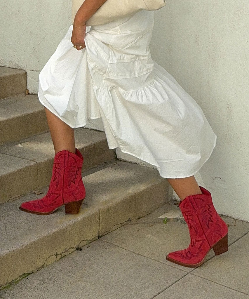 RUNA BOOTS RED SUEDE