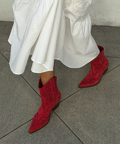 RUNA BOOTS RED SUEDE