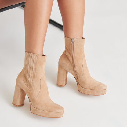 CINNY BOOTS CAMEL SUEDE