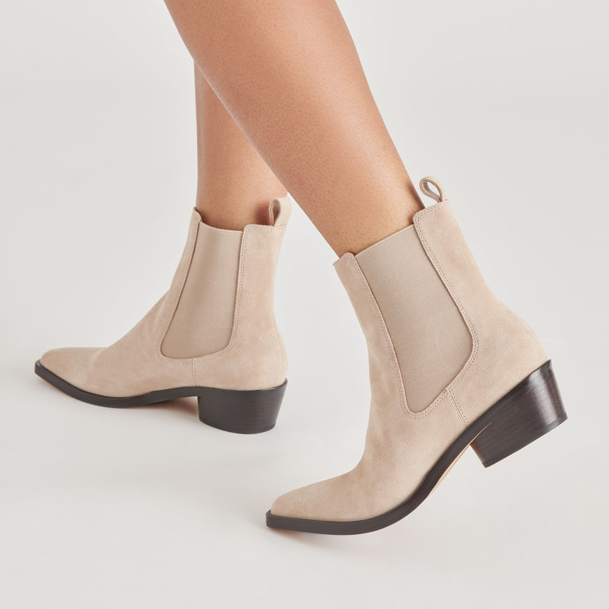 FOSTER BOOTIES TAUPE SUEDE