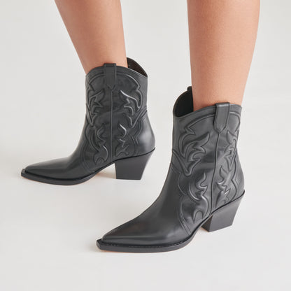 RIMONA BOOTIES BLACK LEATHER