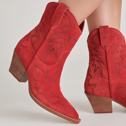 RUNA BOOTS RED SUEDE