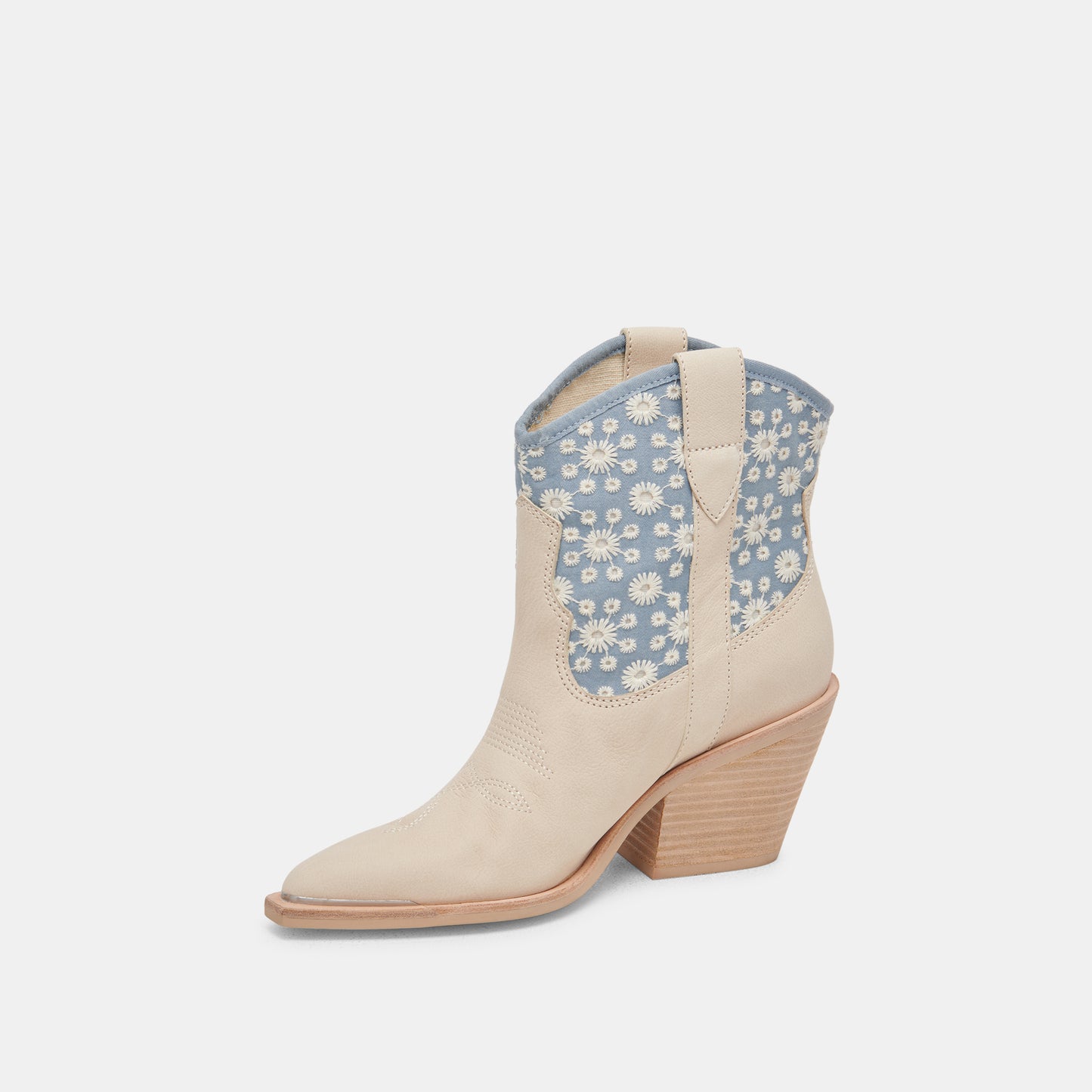 NASHE BOOTIES BLUE FLORAL NUBUCK