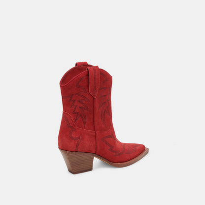 RUNA BOOTS RED SUEDE