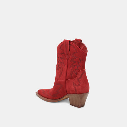 RUNA BOOTS RED SUEDE