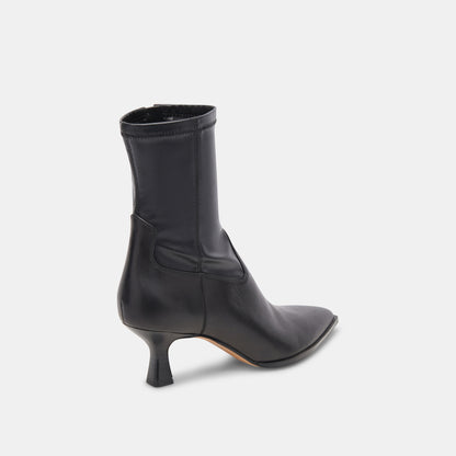 ARYA WIDE CALF BOOTS BLACK LEATHER