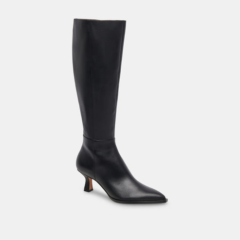 AUGGIE BOOTS BLACK LEATHER – Dolce Vita