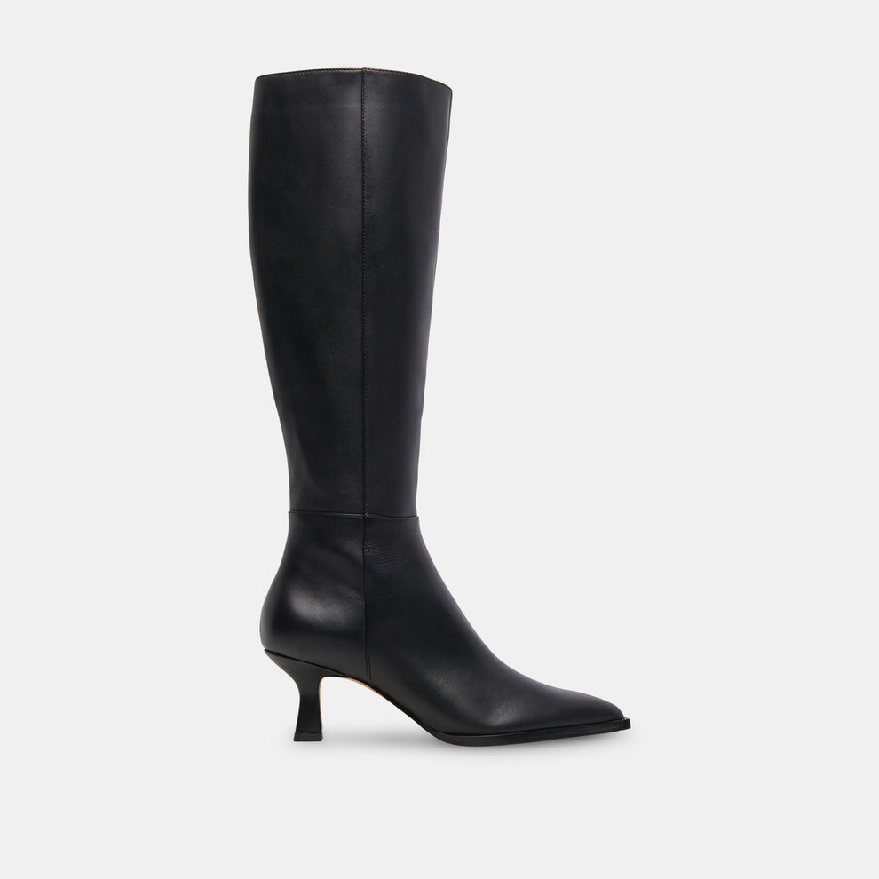 AUGGIE BOOTS BLACK LEATHER – Dolce Vita