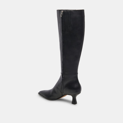 AUGGIE WIDE CALF BOOTS BLACK LEATHER