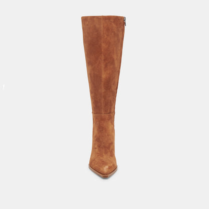 AUGGIE WIDE CALF BOOTS BROWN SUEDE