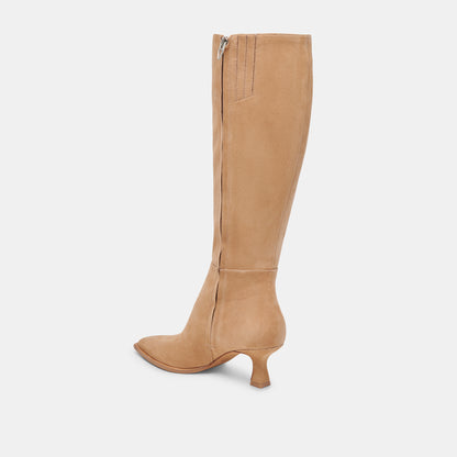 AUGGIE WIDE CALF BOOTS CAMEL SUEDE