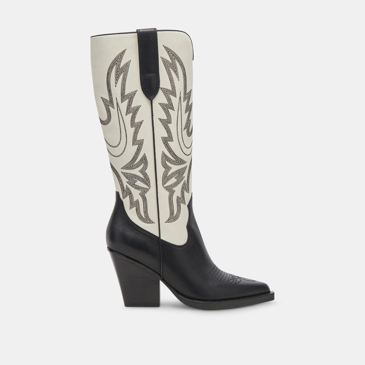 BLANCH BOOTS BLACK WHITE LEATHER – Dolce Vita