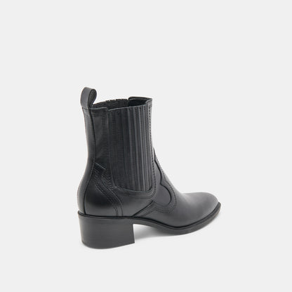 BRYLEE H2O BOOTIES BLACK LEATHER