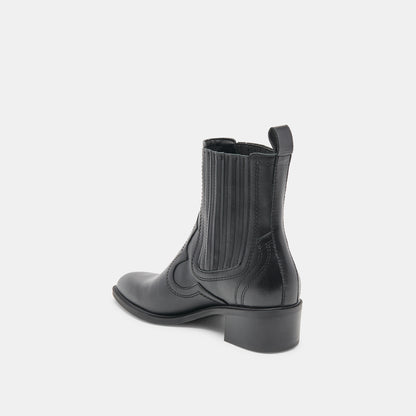 BRYLEE H2O BOOTIES BLACK LEATHER