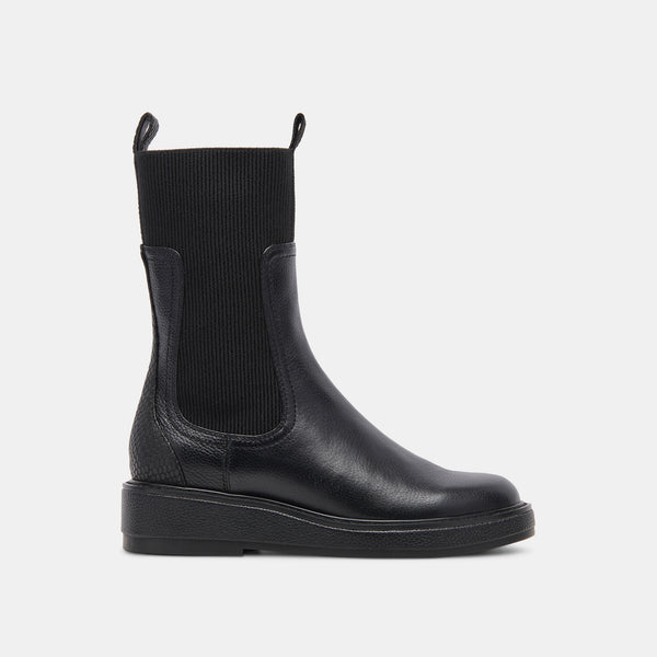 Elyse H2O Boots Black Leather | Waterproof Black Leather Boots – Dolce Vita