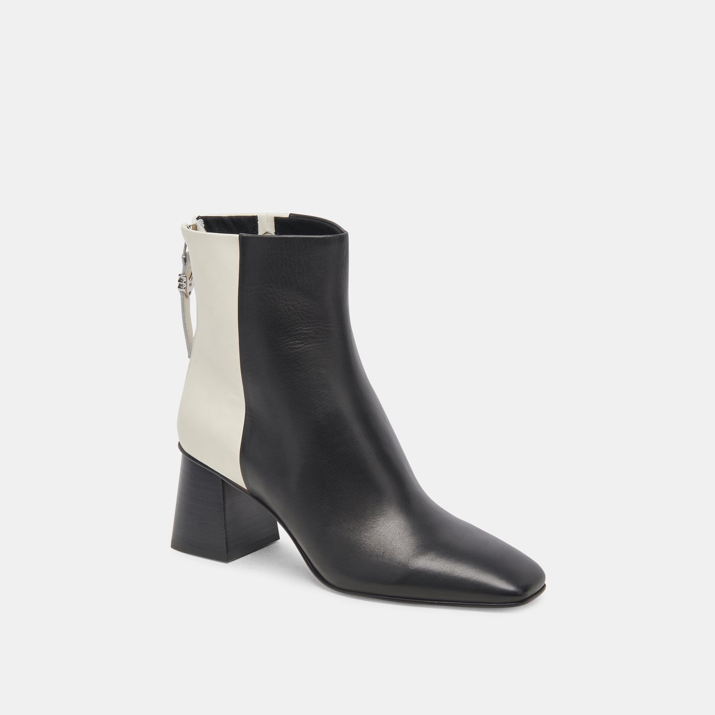 FIFI H2O WIDE BOOTIES BLACK WHITE LEATHER