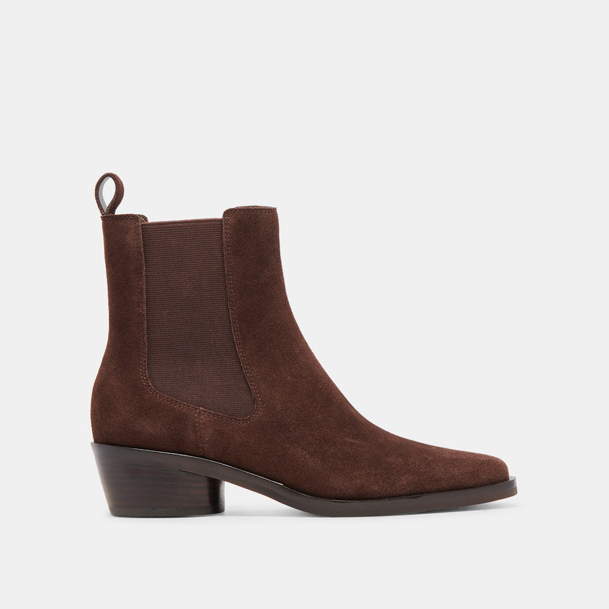 FOSTER BOOTIES DK BROWN SUEDE