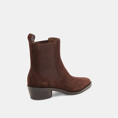 FOSTER BOOTIES DK BROWN SUEDE