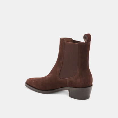 FOSTER BOOTIES DK BROWN SUEDE