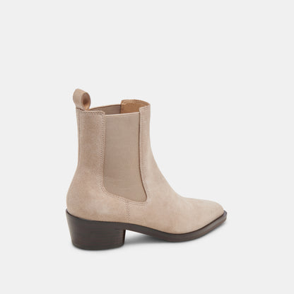 FOSTER BOOTIES TAUPE SUEDE