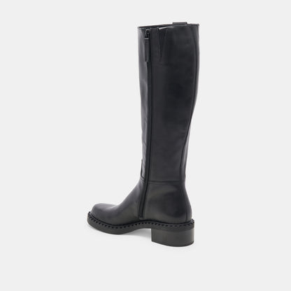 GLORY H2O WIDE CALF BOOTS BLACK LEATHER