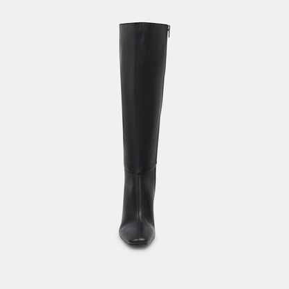 GYRA EXTRA WIDE CALF BOOTS BLACK LEATHER