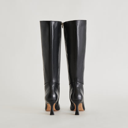 GYRA EXTRA WIDE CALF BOOTS BLACK LEATHER