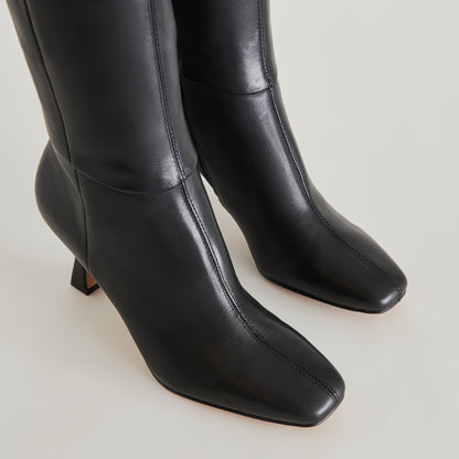 GYRA EXTRA WIDE CALF BOOTS BLACK LEATHER