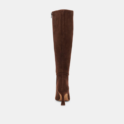 GYRA EXTRA WIDE CALF BOOTS DK BROWN SUEDE