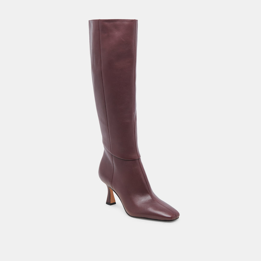 GYRA WIDE CALF BOOTS WINE LEATHER