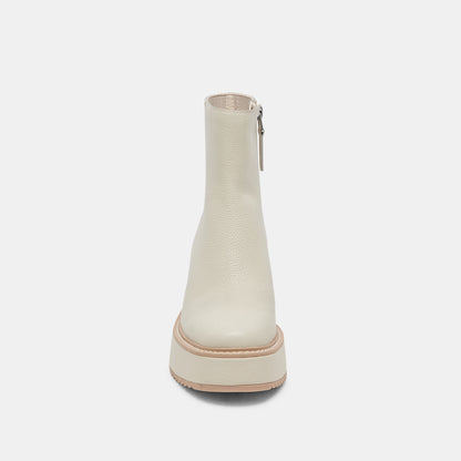 HILDE BOOTS IVORY LEATHER