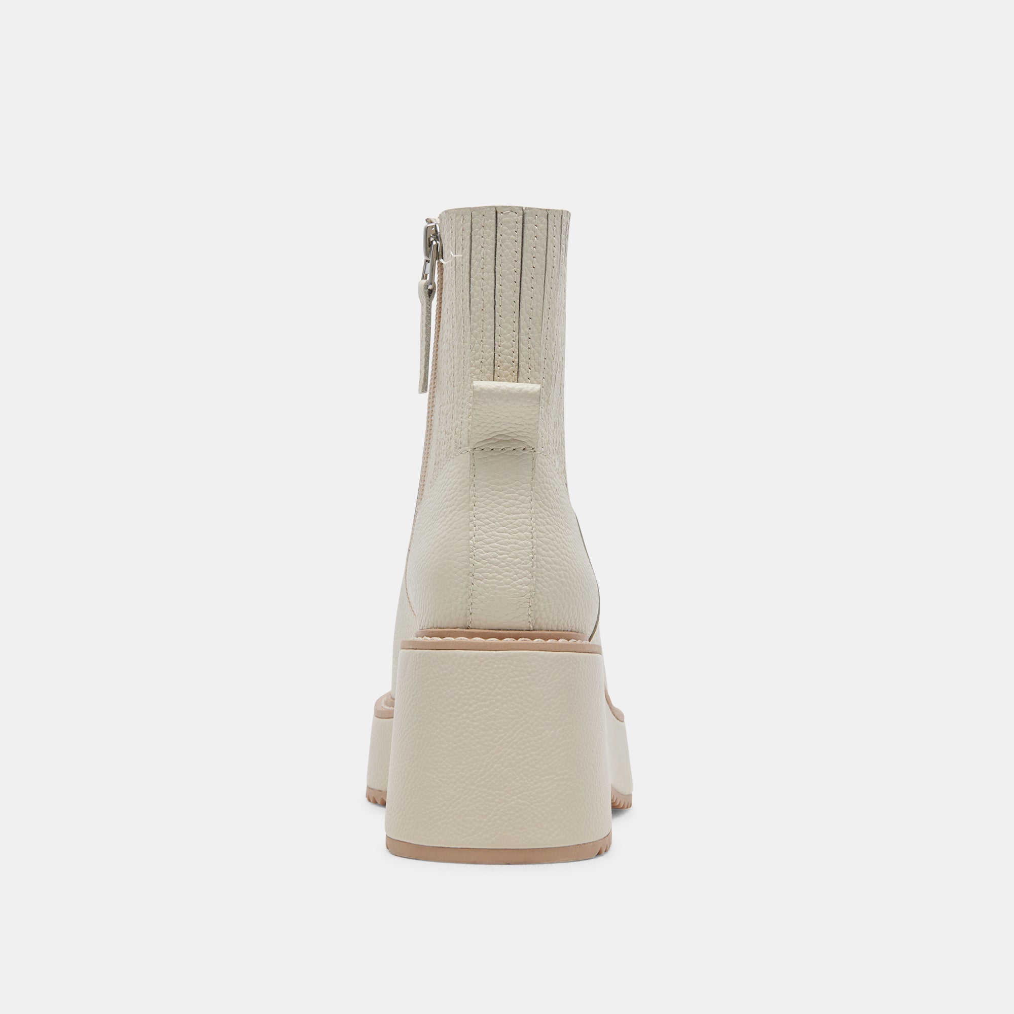 Hilde Ivory Leather Boots | Women's Platform Ivory Leather Boots ...