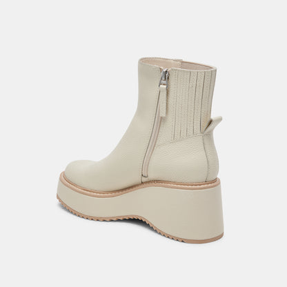 HILDE BOOTS IVORY LEATHER