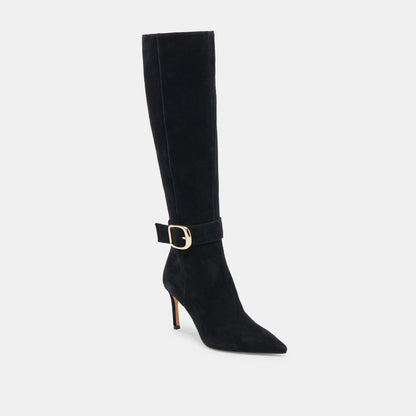 KINZY BOOTS ONYX SUEDE