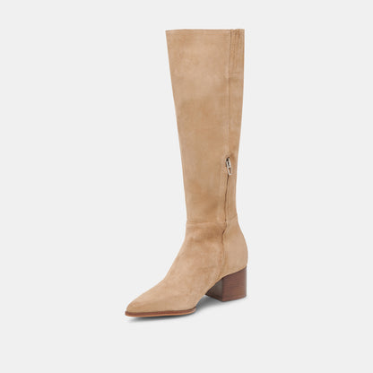 KIRSON WIDE CALF BOOTS MUSHROOM SUEDE