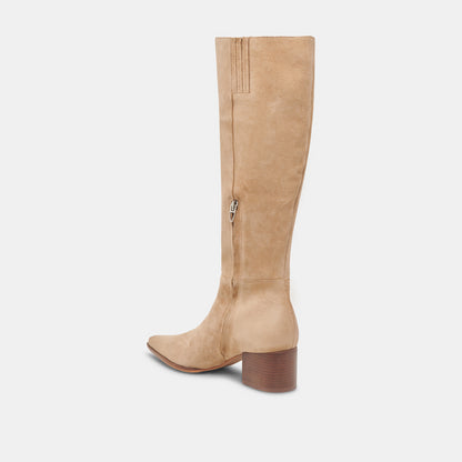 KIRSON WIDE CALF BOOTS MUSHROOM SUEDE