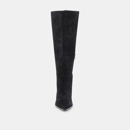 KIRSON WIDE CALF BOOTS ONYX SUEDE