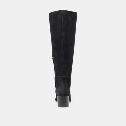 KIRSON WIDE CALF BOOTS ONYX SUEDE