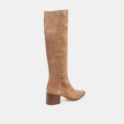 KIRSON WIDE CALF BOOTS MUSHROOM SUEDE