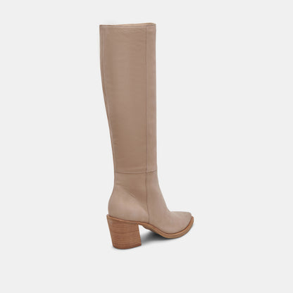 KRISTY BOOTS TAUPE LEATHER