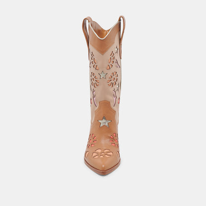 LASSIE BOOTS TAN MULTI LEATHER