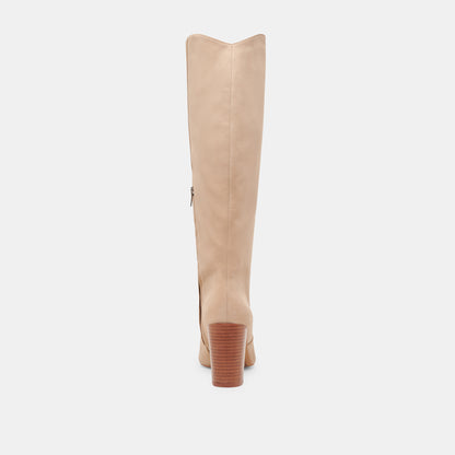 NEDI WIDE CALF BOOTS DUNE NUBUCK