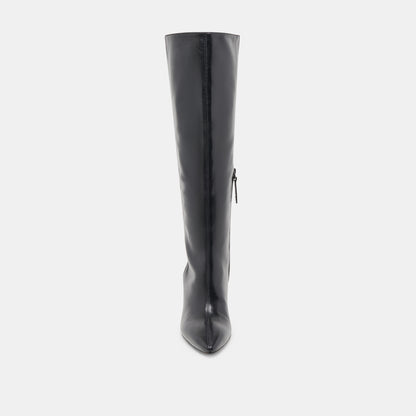 NELAS WIDE CALF BOOTS BLACK LEATHER