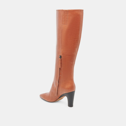 NELAS WIDE CALF BOOTS COGNAC LEATHER