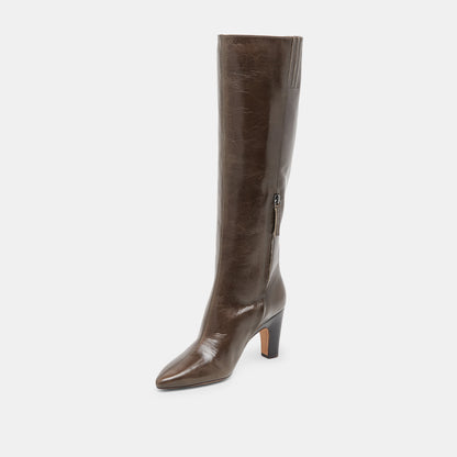 NELAS BOOTS DARK OLIVE LEATHER