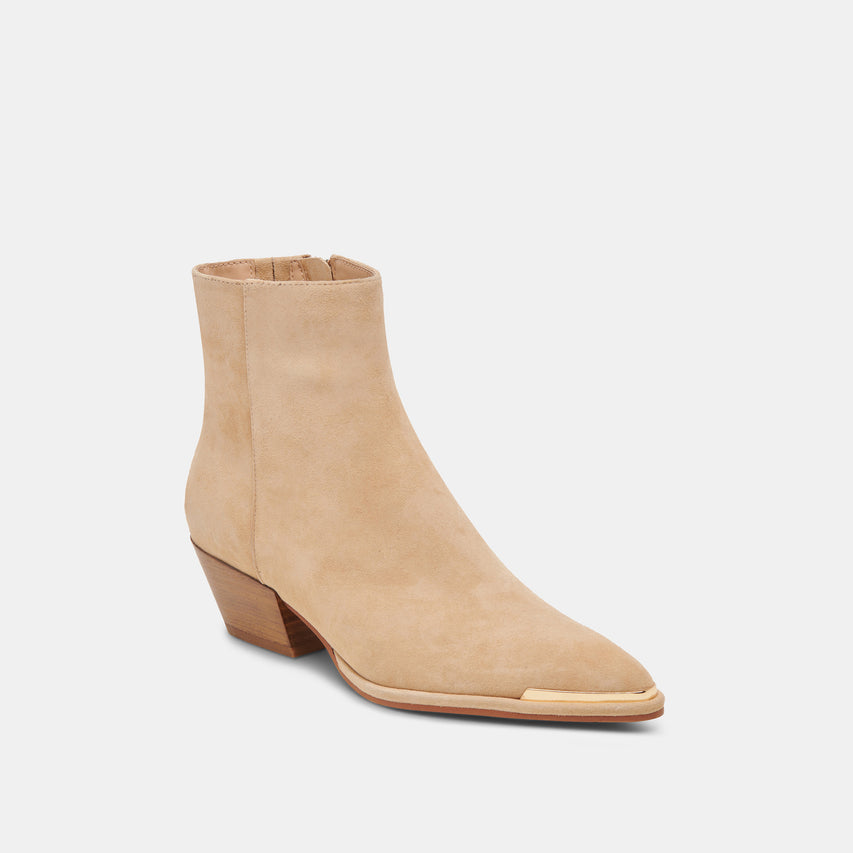 NONAH WIDE BOOTIES TAN SUEDE