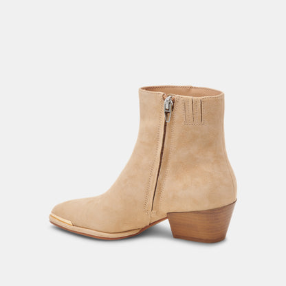 NONAH WIDE BOOTIES TAN SUEDE