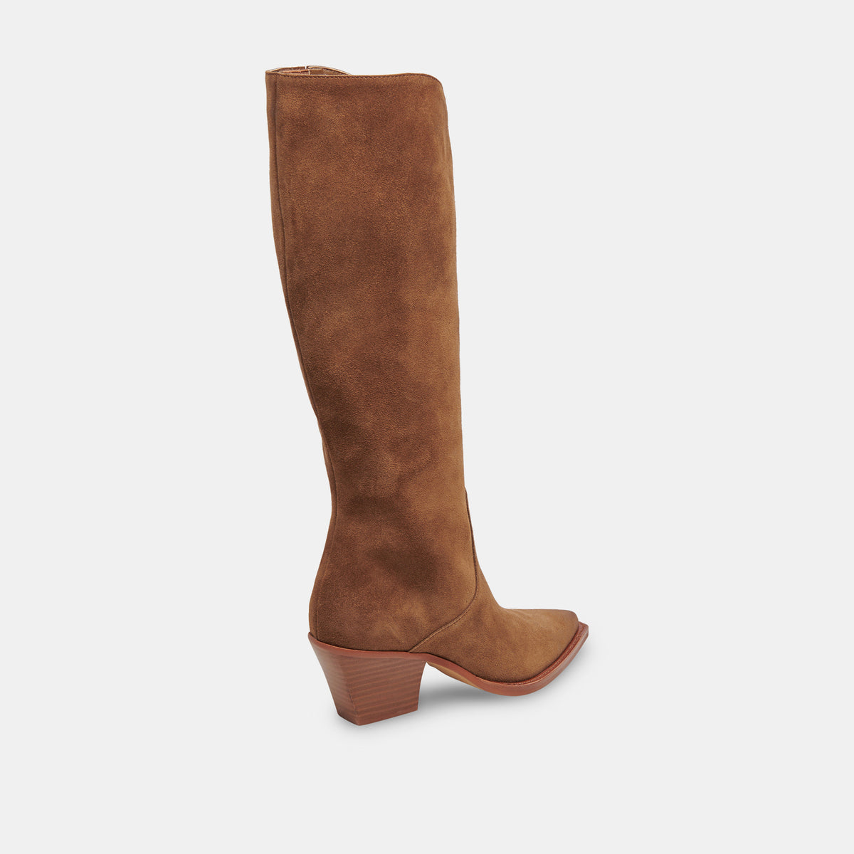 RAJ Wide Calf Boots Brown Suede | Women's Brown Suede Knee-High Boots ...